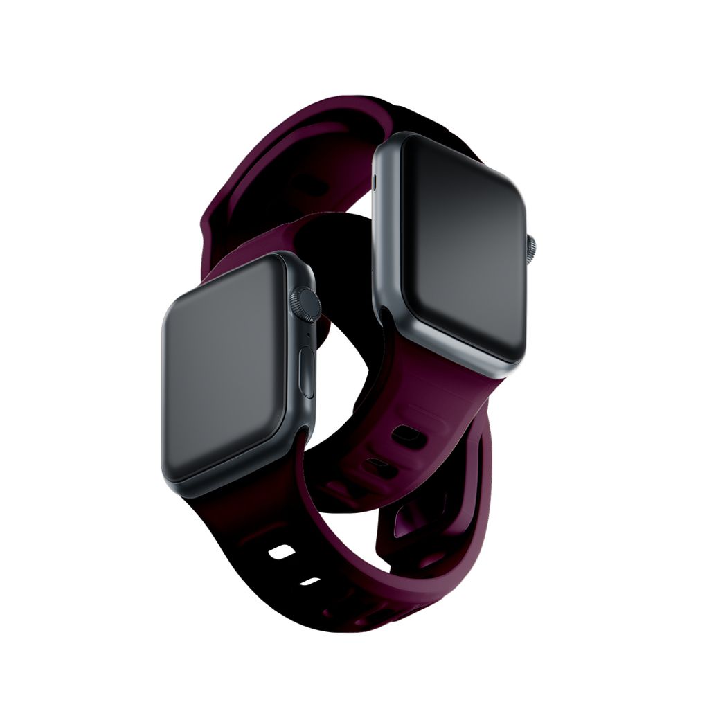 3mk Silikoni Kellonranneke Apple Watch 42/44/45/49mm - Burgundi