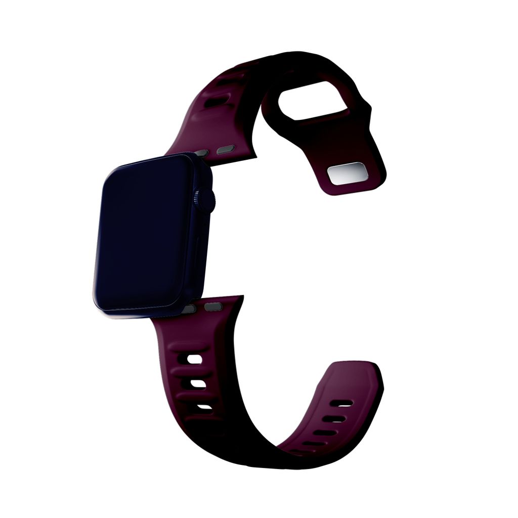 3mk Silikoni Kellonranneke Apple Watch 42/44/45/49mm - Burgundi