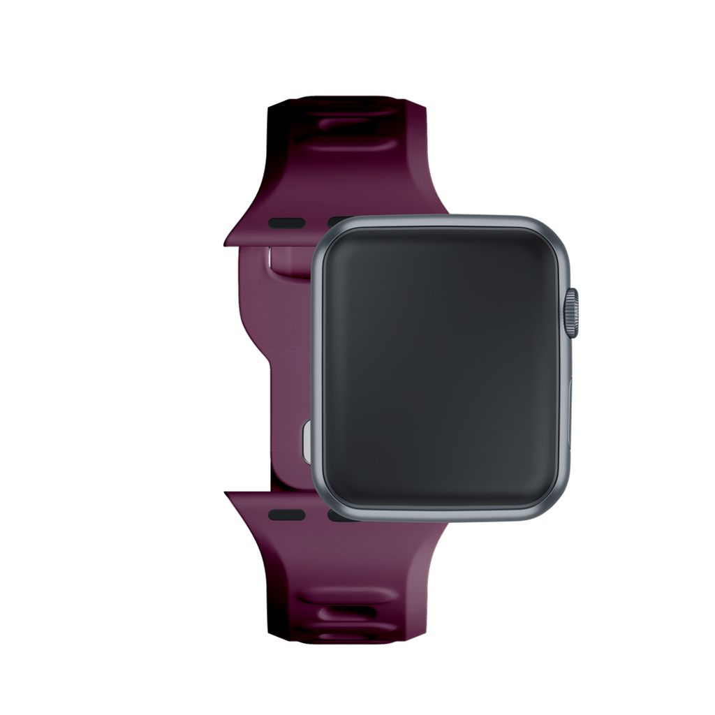 3mk Silikoni Kellonranneke Apple Watch 42/44/45/49mm - Burgundi