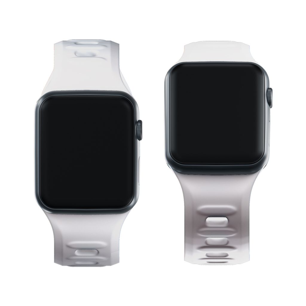 3mk Silikoni Kellonranneke Apple Watch 42/44/45/49mm - Valkoinen
