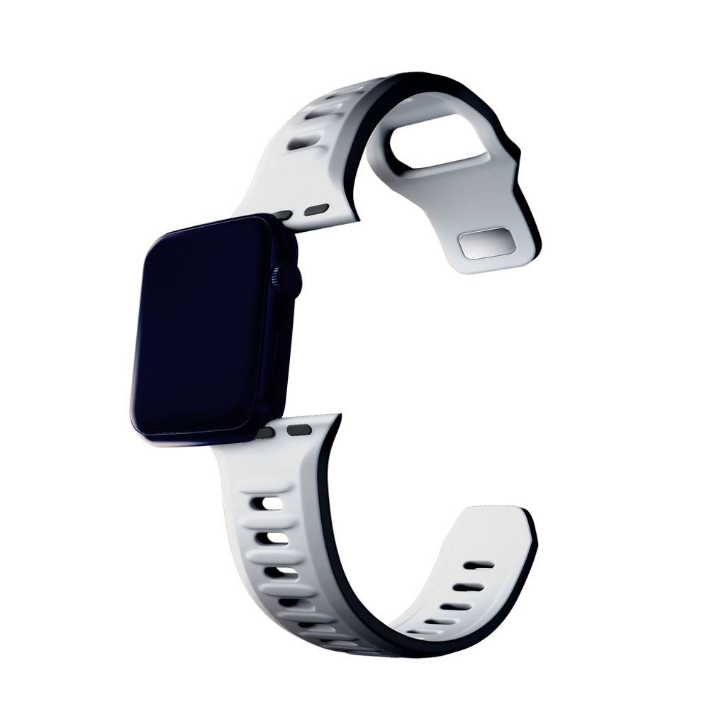 3mk Silikoni Kellonranneke Apple Watch 42/44/45/49mm - Valkoinen