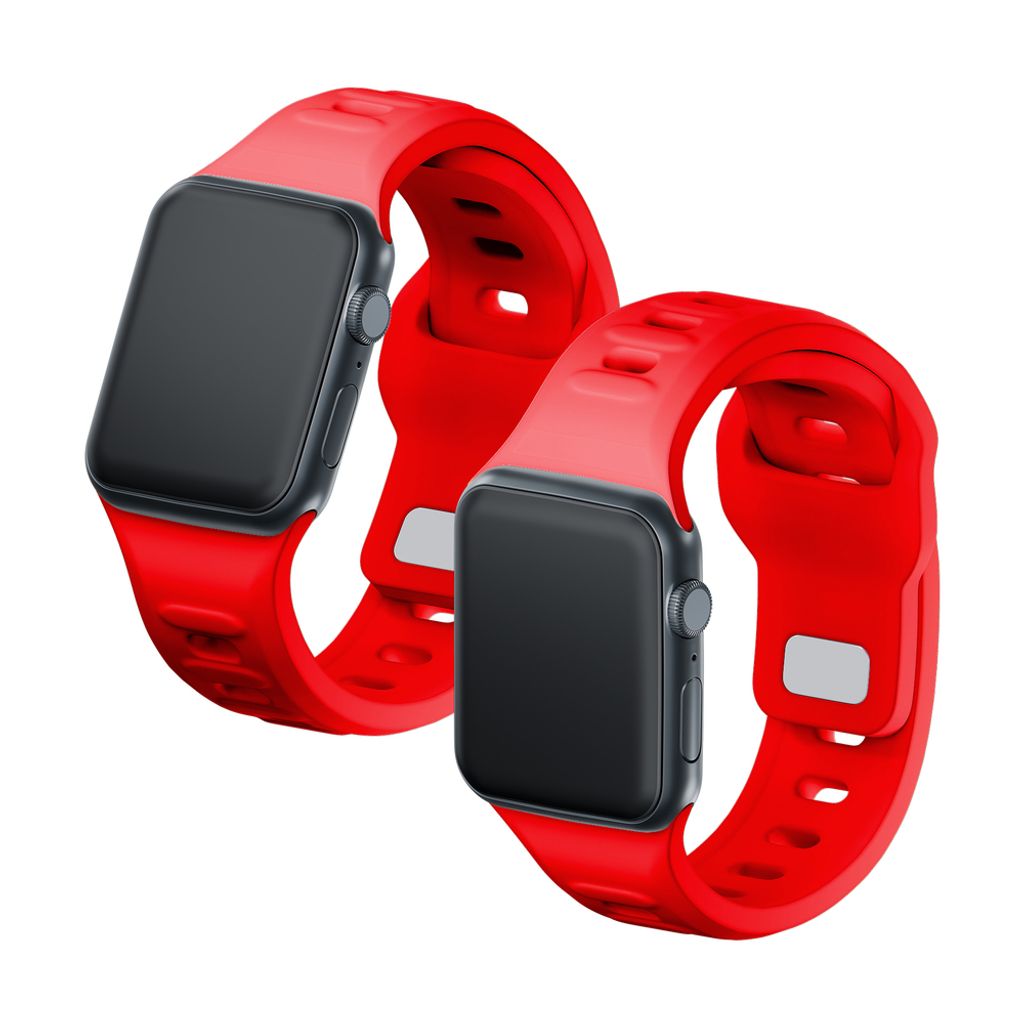 3mk Silikoni Kellonranneke Apple Watch 38/40/41mm - Punainen