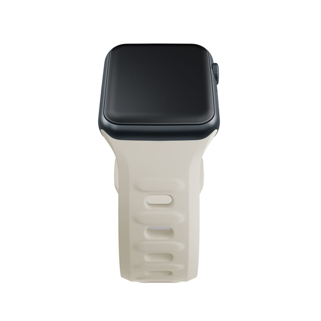 3mk Silikoni Kellonranneke Apple Watch 42/44/45/49mm  - Beige