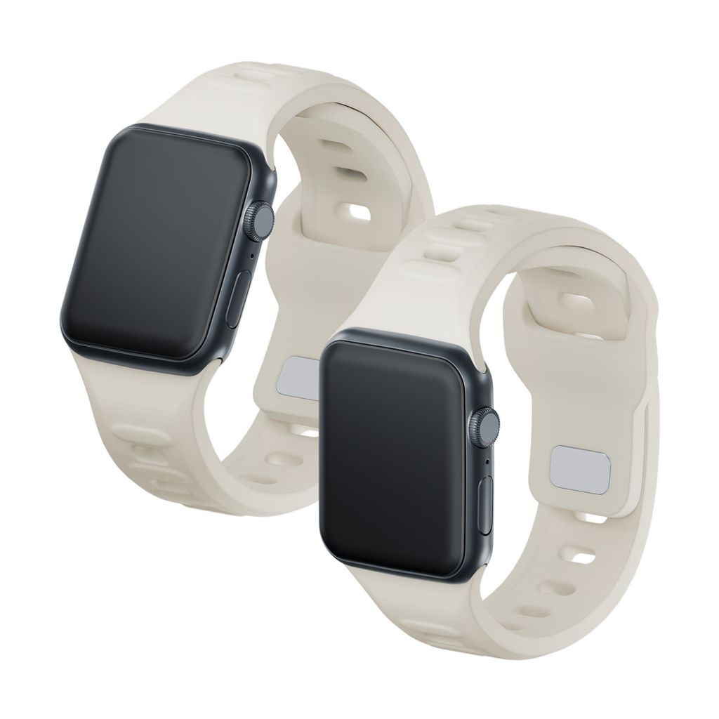 3mk Silikoni Kellonranneke Apple Watch 42/44/45/49mm  - Beige