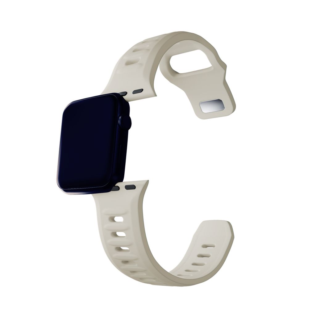 3mk Silikoni Kellonranneke Apple Watch 42/44/45/49mm  - Beige