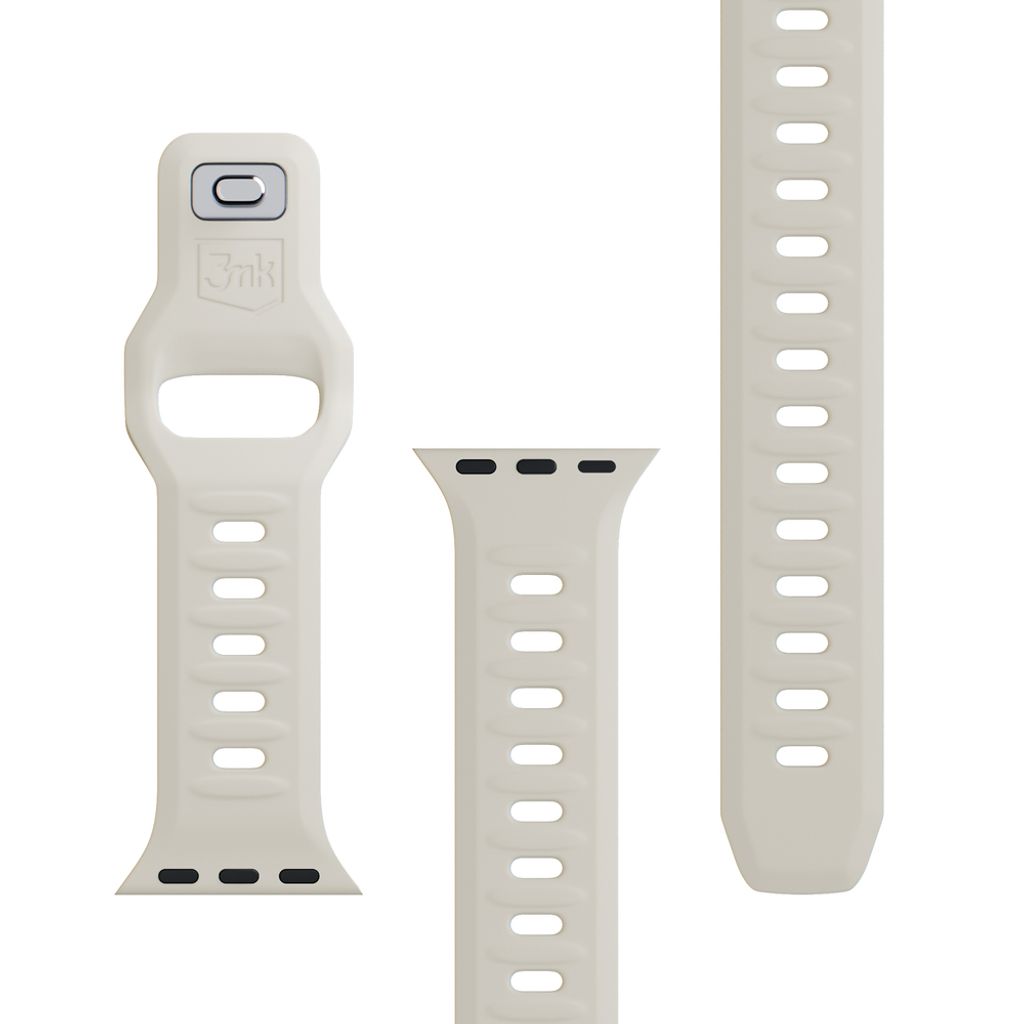 3mk Silikoni Kellonranneke Apple Watch 42/44/45/49mm  - Beige