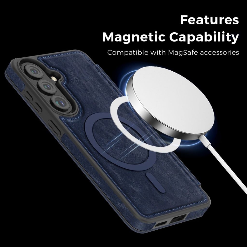 Samsung Galaxy S26 Plus MagSafe Lompakkokotelo - Sininen