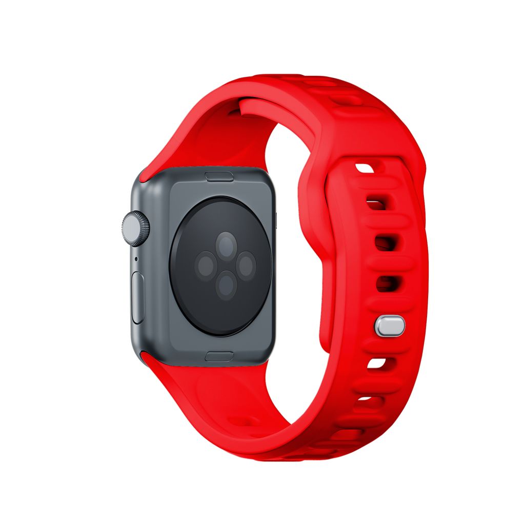 3mk Silikoni Kellonranneke Apple Watch 42/44/45/49mm - Punainen