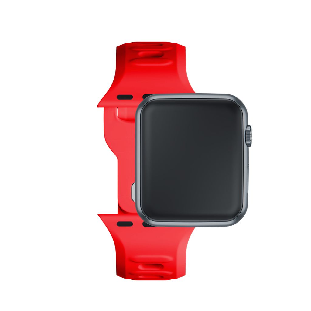 3mk Silikoni Kellonranneke Apple Watch 42/44/45/49mm - Punainen