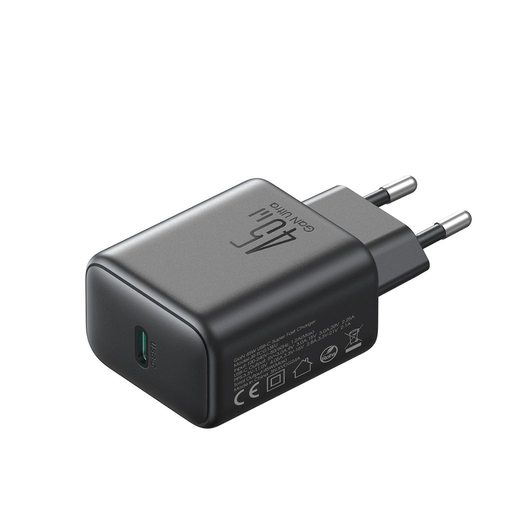 Joyroom JR-TCG13 45W GaN vegglader for Samsung Ultra – svart