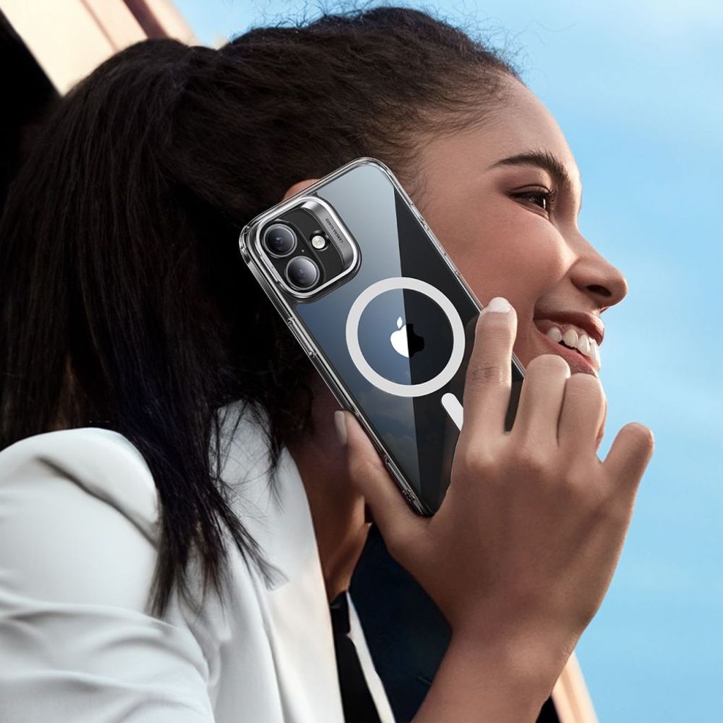 ESR Classic Hybrid Kickstand Halolock MagSafe Set Cover & Skærmbeskyttelse til iPhone 16 Plus - Gennemsigtig