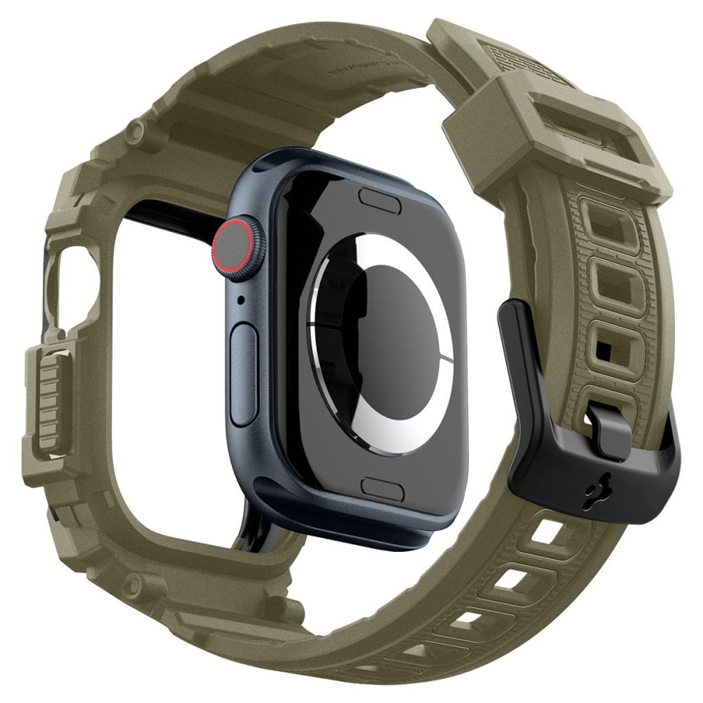 Spigen Rugged Armor Pro Klokkereim til Apple Watch 10 (46 mm) - Grønn
