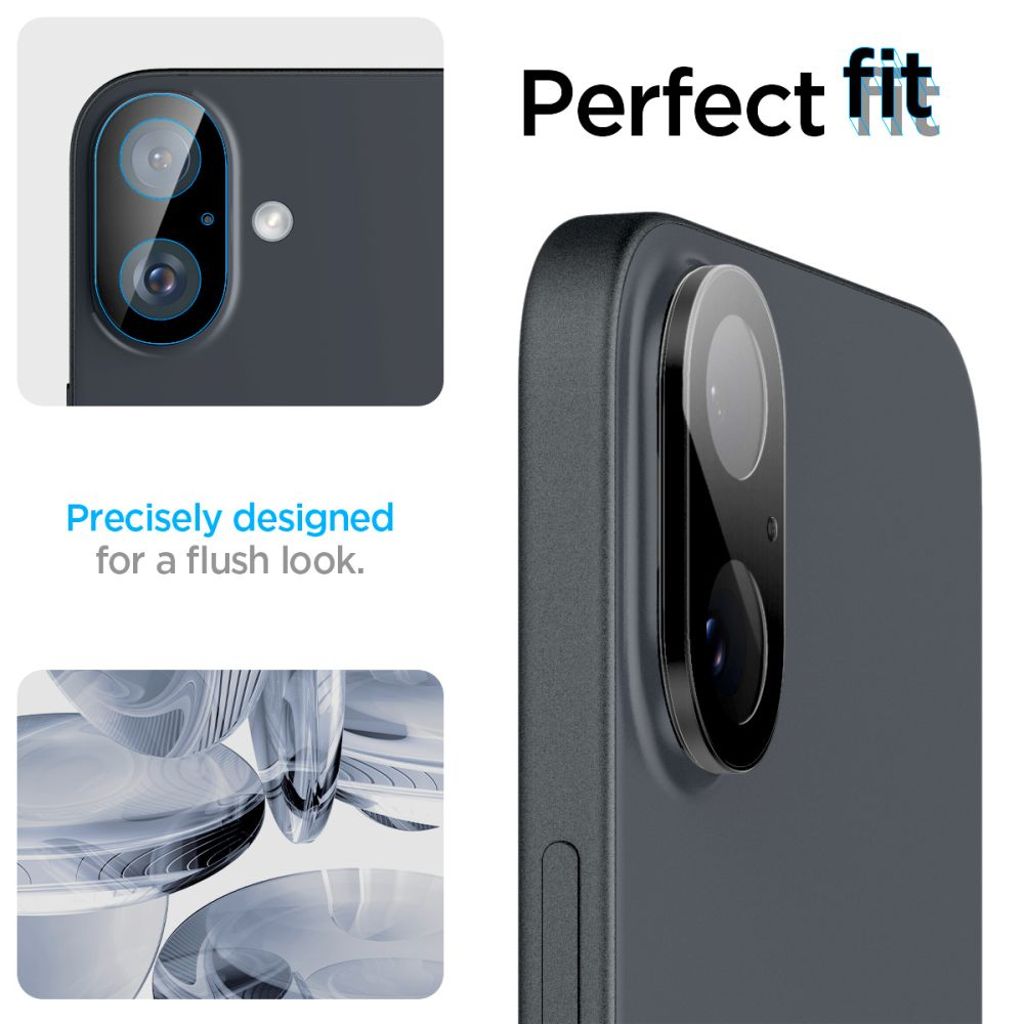 Spigen Optik Glas.tR 2-pack Linssinsuoja iPhone 16/16 Plus