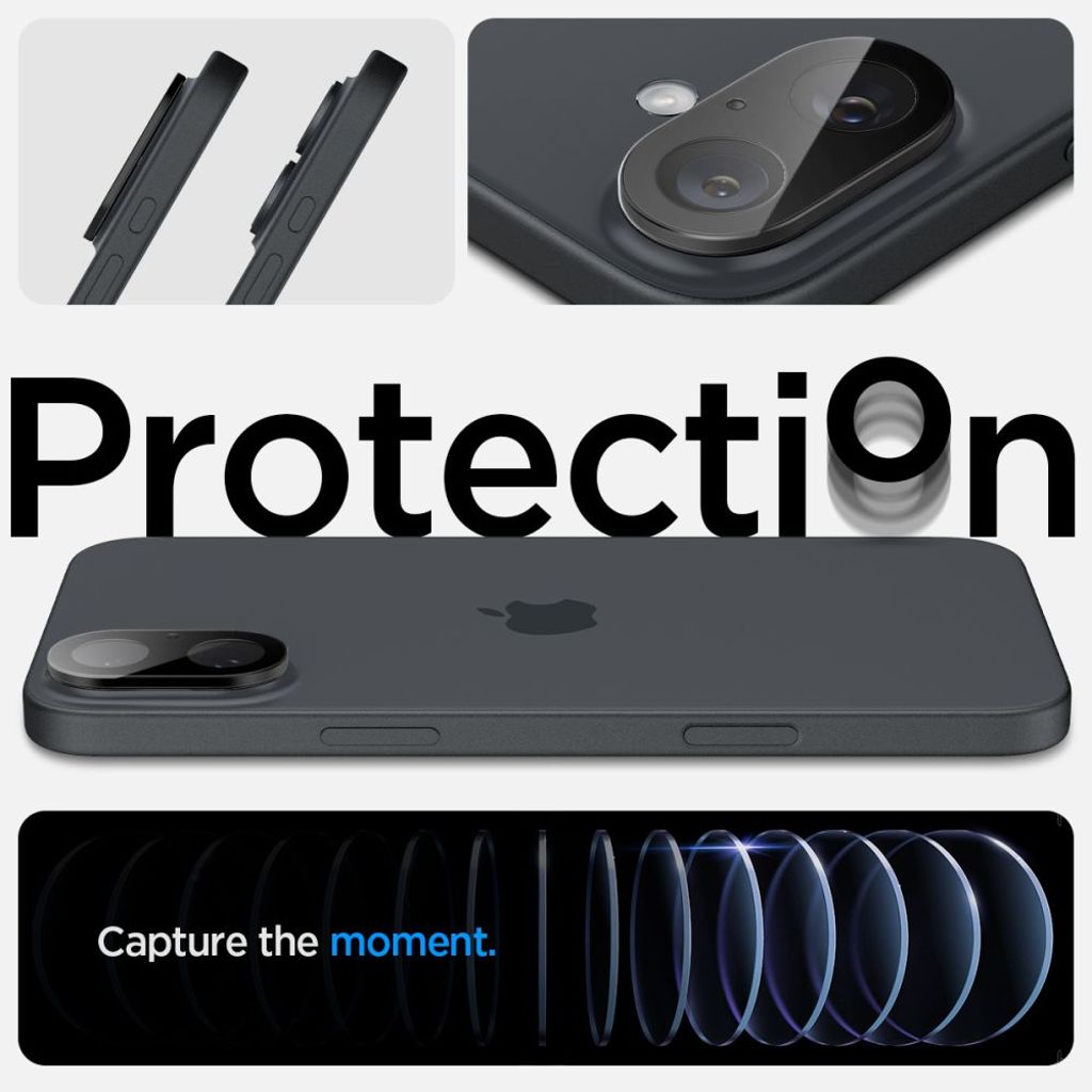 Spigen Optik Glas.tR 2-pack Linssinsuoja iPhone 16/16 Plus