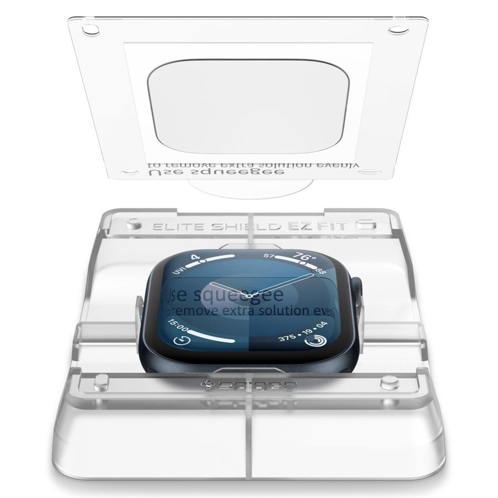 Spigen Elite Shield "EZ FIT" Skjermbeskytter til Apple Watch 10 (46mm), 2-pakning