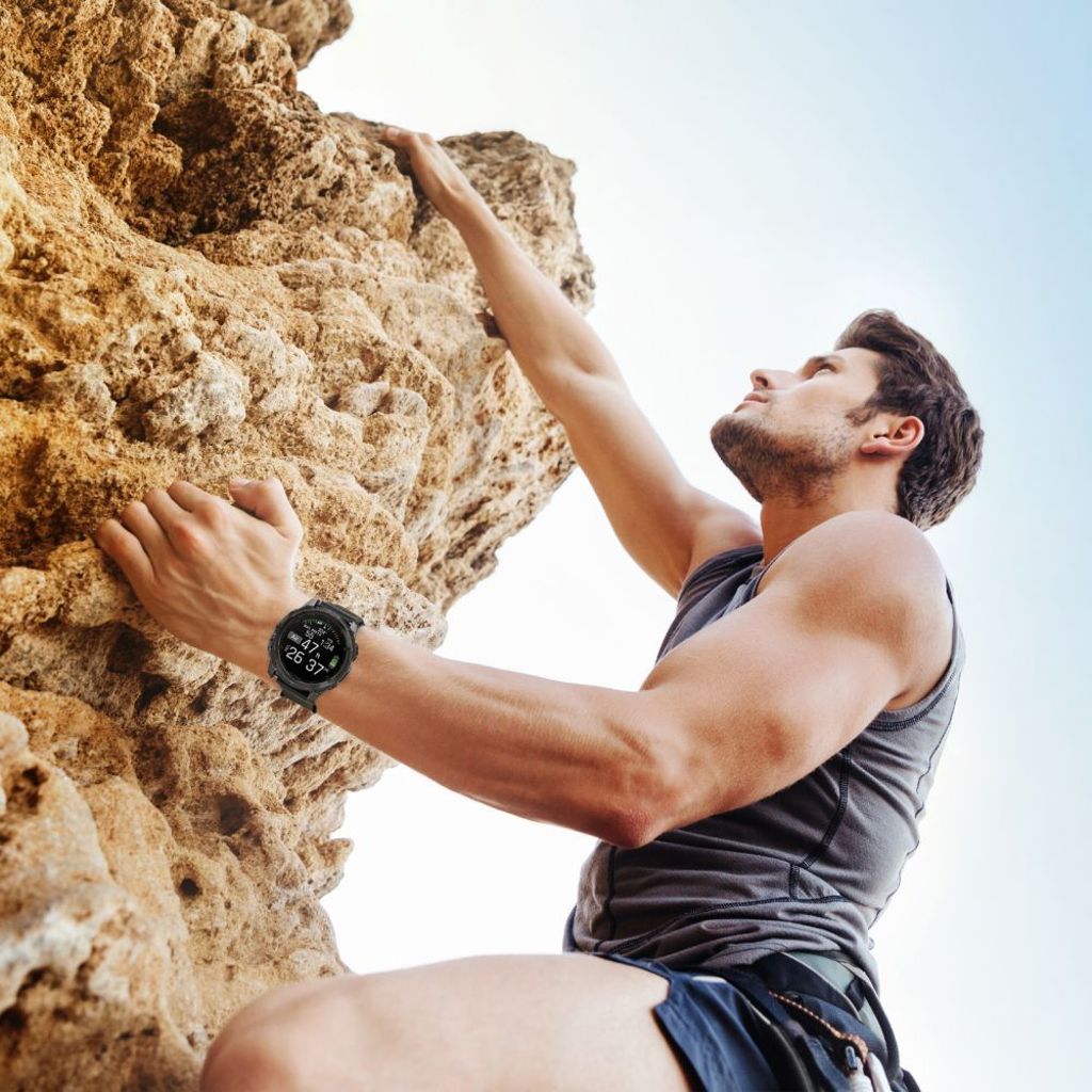 Tech-Protect Nylon Pro Urrem til Garmin Fenix 5/6/6 Pro/7/8 - Sort