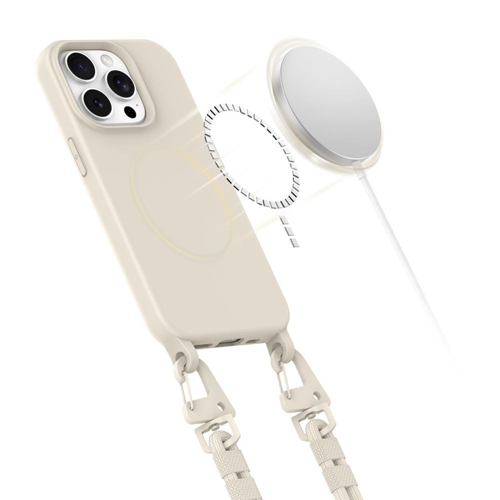 Tech-Protect MagNecklace MagSafe Case for iPhone 15 Pro - Beige