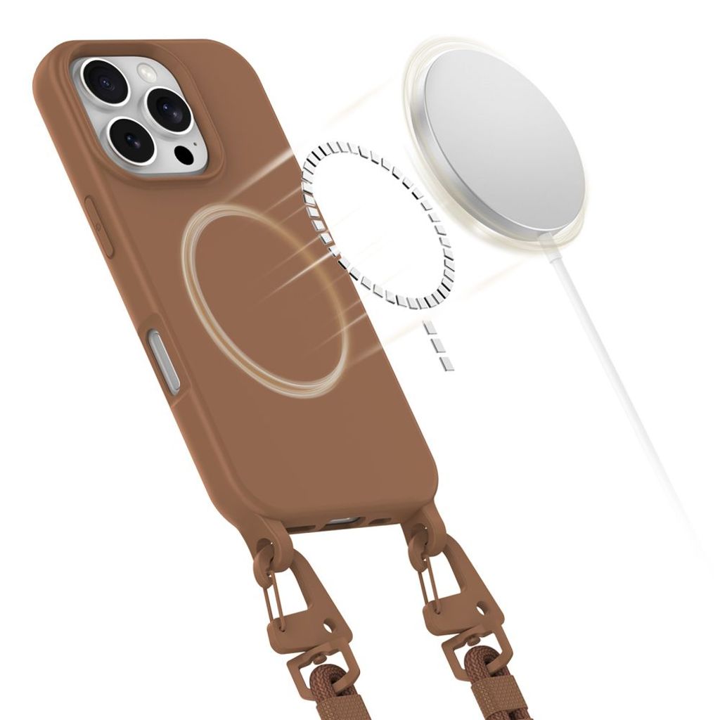 Tech-Protect MagNecklace MagSafe Deksel til iPhone 16 Pro Max - Brun