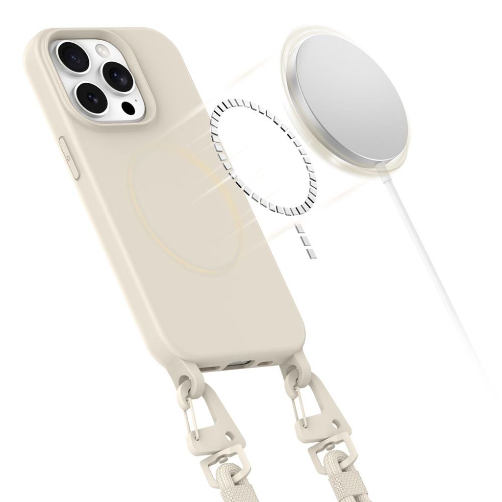 Tech-Protect MagNecklace MagSafe Cover til iPhone 14 Pro - Beige
