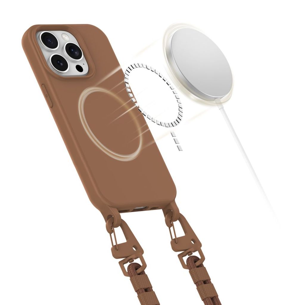 Tech-Protect MagNecklace MagSafe Cover til iPhone 14 Pro - Brun