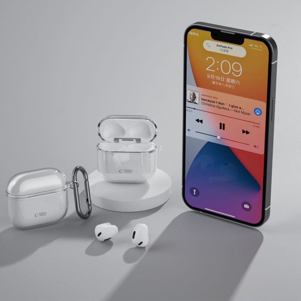 Tech-Protect FlexAir Case for AirPods 4 - Transparent