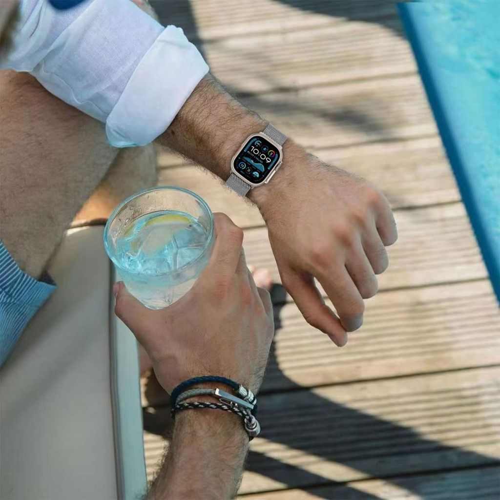 Tech-Protect Milano Klokkereim til Apple Watch 44/45/46/49 mm - Svart