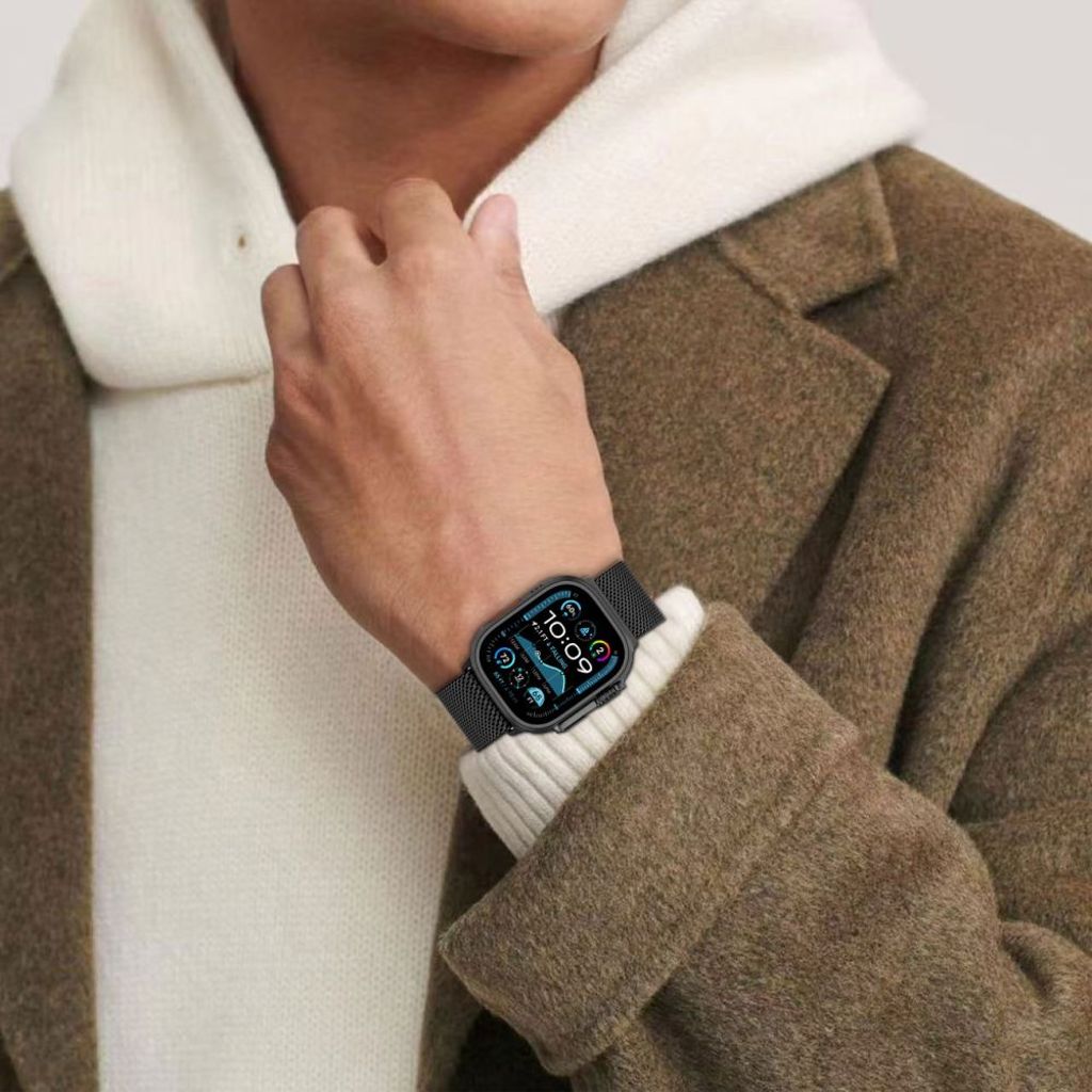 Tech-Protect Milano Klokkereim til Apple Watch 44/45/46/49 mm - Svart