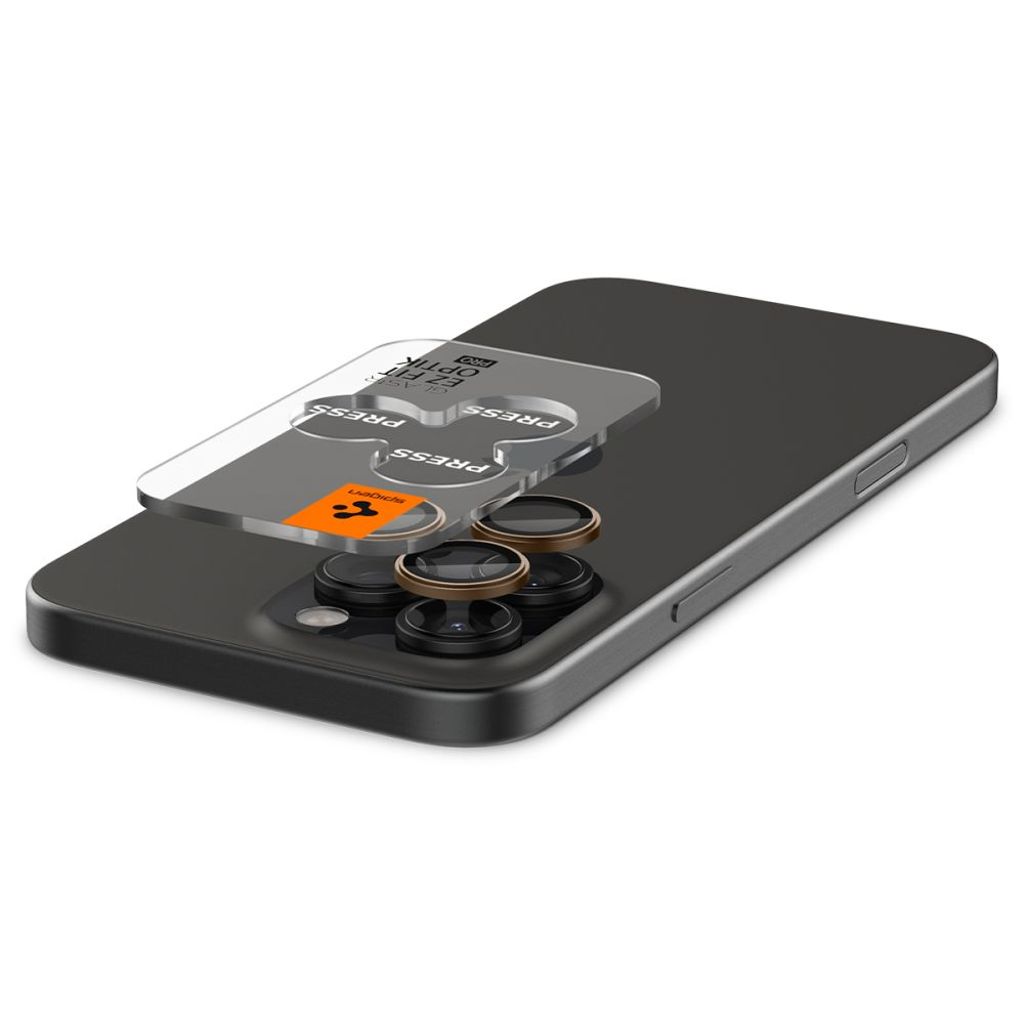 Spigen Optik Pro GLAS.TR "Ez Fit" Linsebeskytter til iPhone 16 Pro/Pro Max