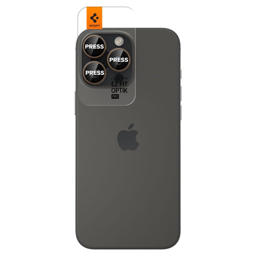 Spigen Optik Pro GLAS.TR "Ez Fit" Linsebeskytter til iPhone 16 Pro/Pro Max