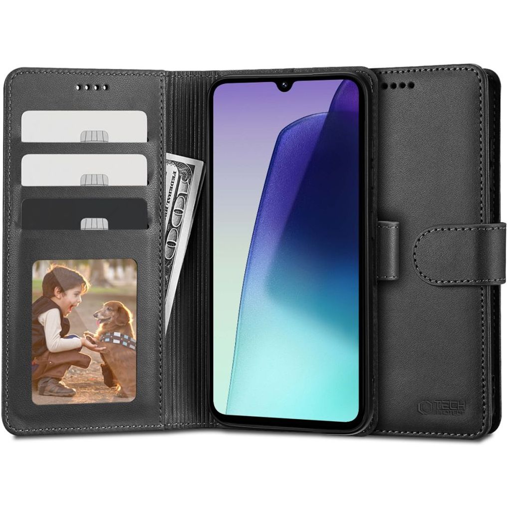 Tech-Protect Wallet Flip Cover til Xiaomi Redmi 14C - Sort