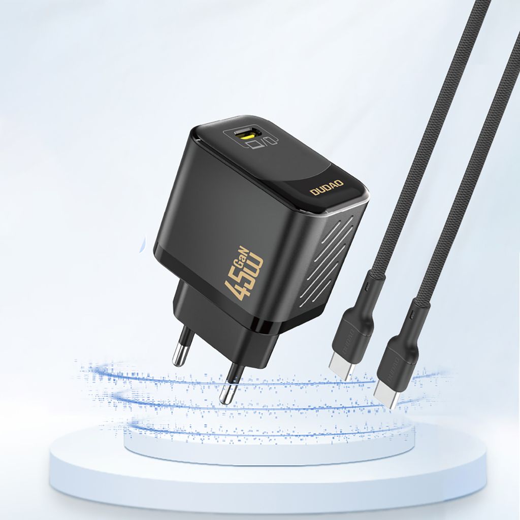 Dudao A28 45W GaN USB-C Wall Charger - Svart