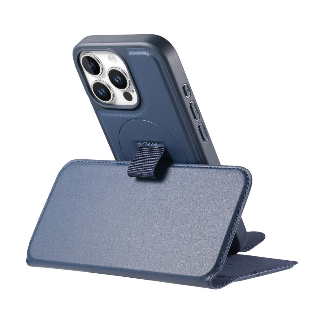 Caseneo iPhone 16 Pro Max Lommeboketui MagSafe RFID – Blå