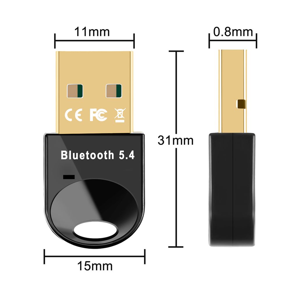 Mini Bluetooth 5.4 Adapter Wozinsky WUSB54YS USB-A svart