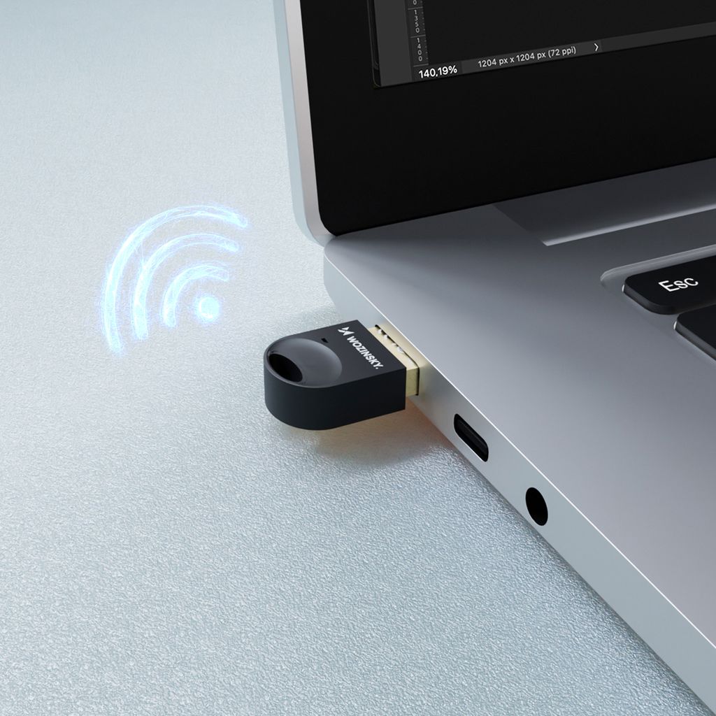 Mini Bluetooth 5.4 Adapter Wozinsky WUSB54YS USB-A svart