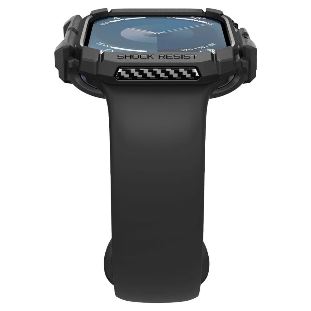 Spigen Rugged Armor Deksel til Apple Watch 10 46mm - Svart