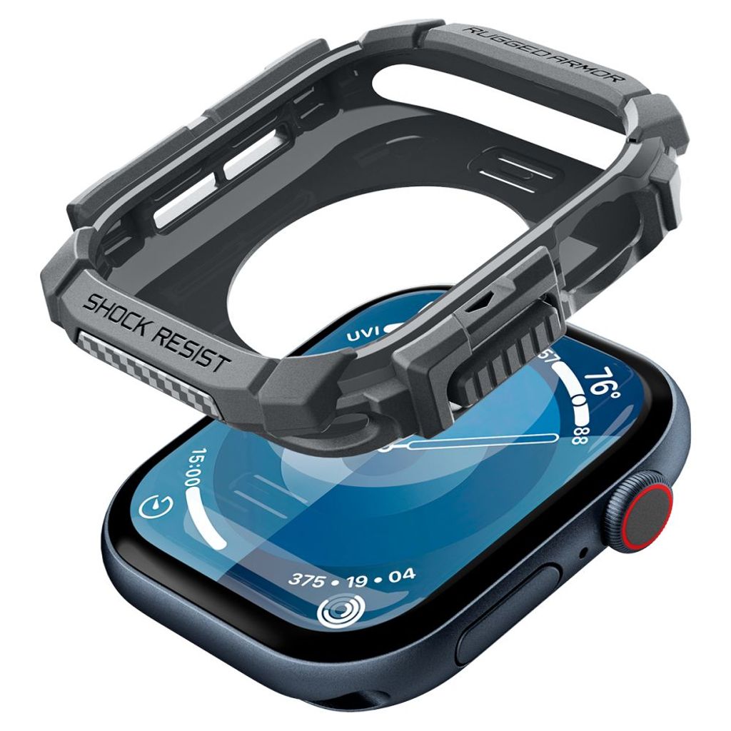 Spigen Rugged Armor Deksel til Apple Watch 10 46mm - Grå