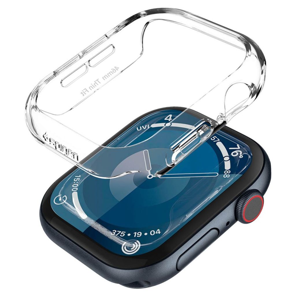 Spigen Thin Fit Deksel til Apple Watch 10 46mm - Gjennomsiktig