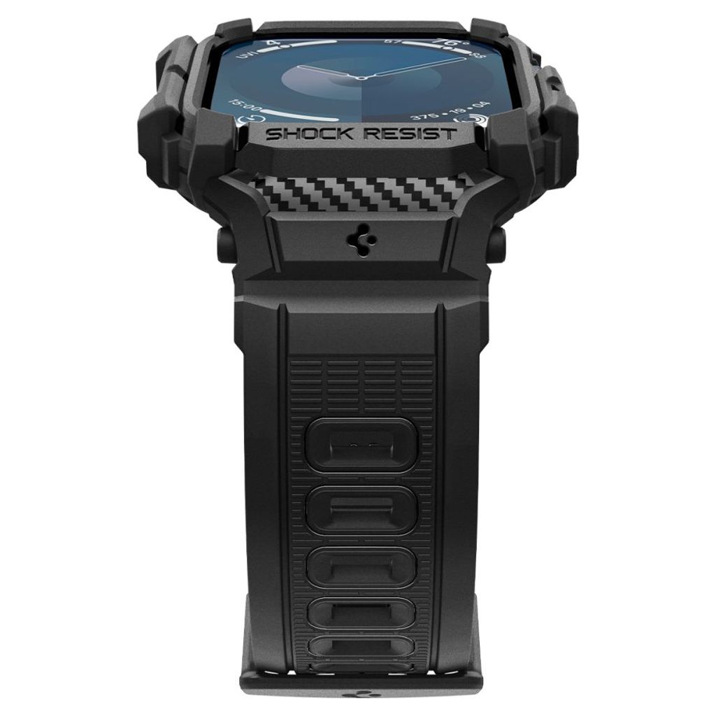 Spigen Rugged Armor Deksel til Apple Watch 10 46mm - Svart