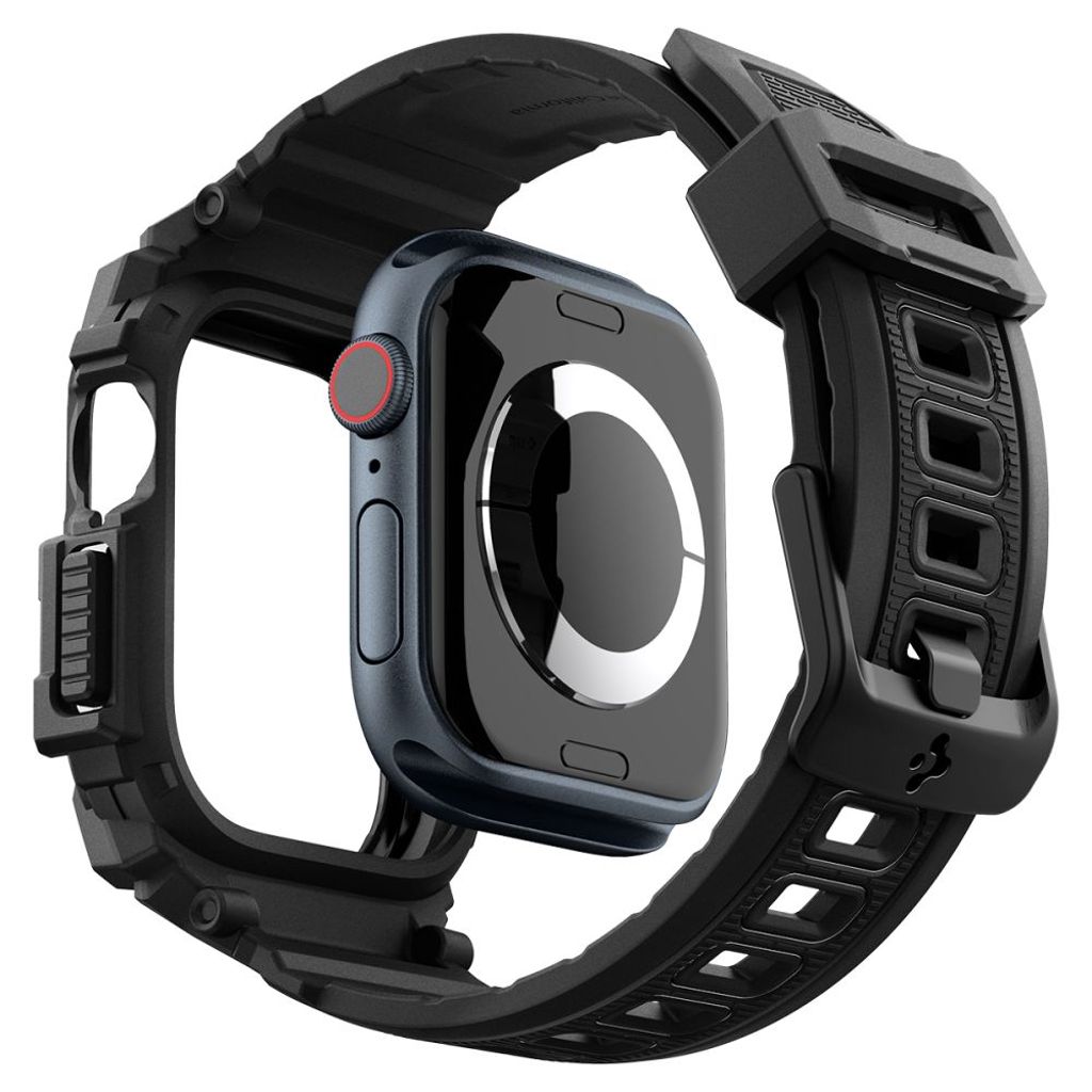 Spigen Rugged Armor Deksel til Apple Watch 10 46mm - Svart