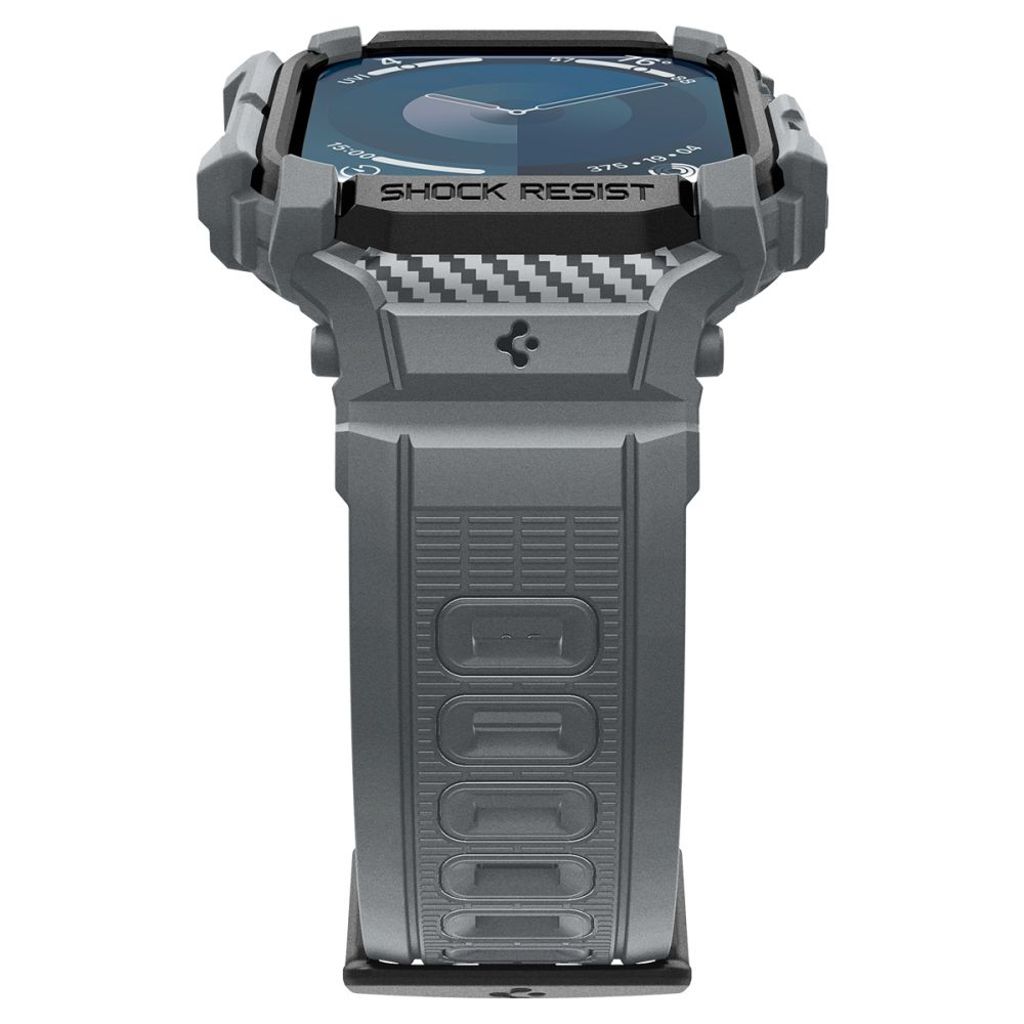 Spigen Rugged Armor Deksel til Apple Watch 10 46mm - Grå