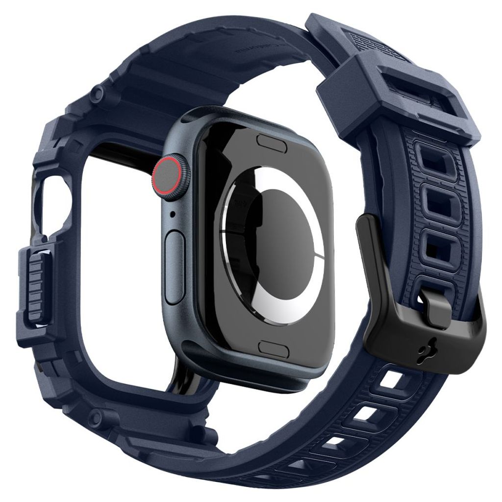 Spigen Rugged Armor Pro Klokkereim til Apple Watch 46 mm - Blå