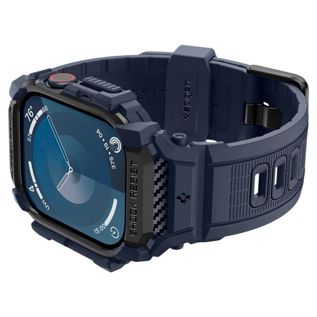 Spigen Rugged Armor Pro Klokkereim til Apple Watch 46 mm - Blå