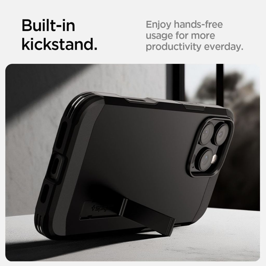 Spigen Tough Armor MagSafe Deksel til iPhone 16 Pro Max - Svart