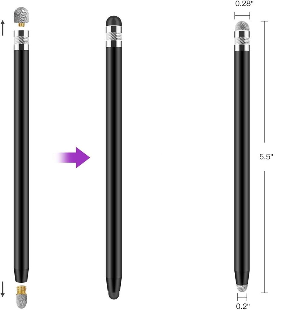 Tech-Protect USP100 Touch Stylus Pen Passiv, 4 spidser - Lilla