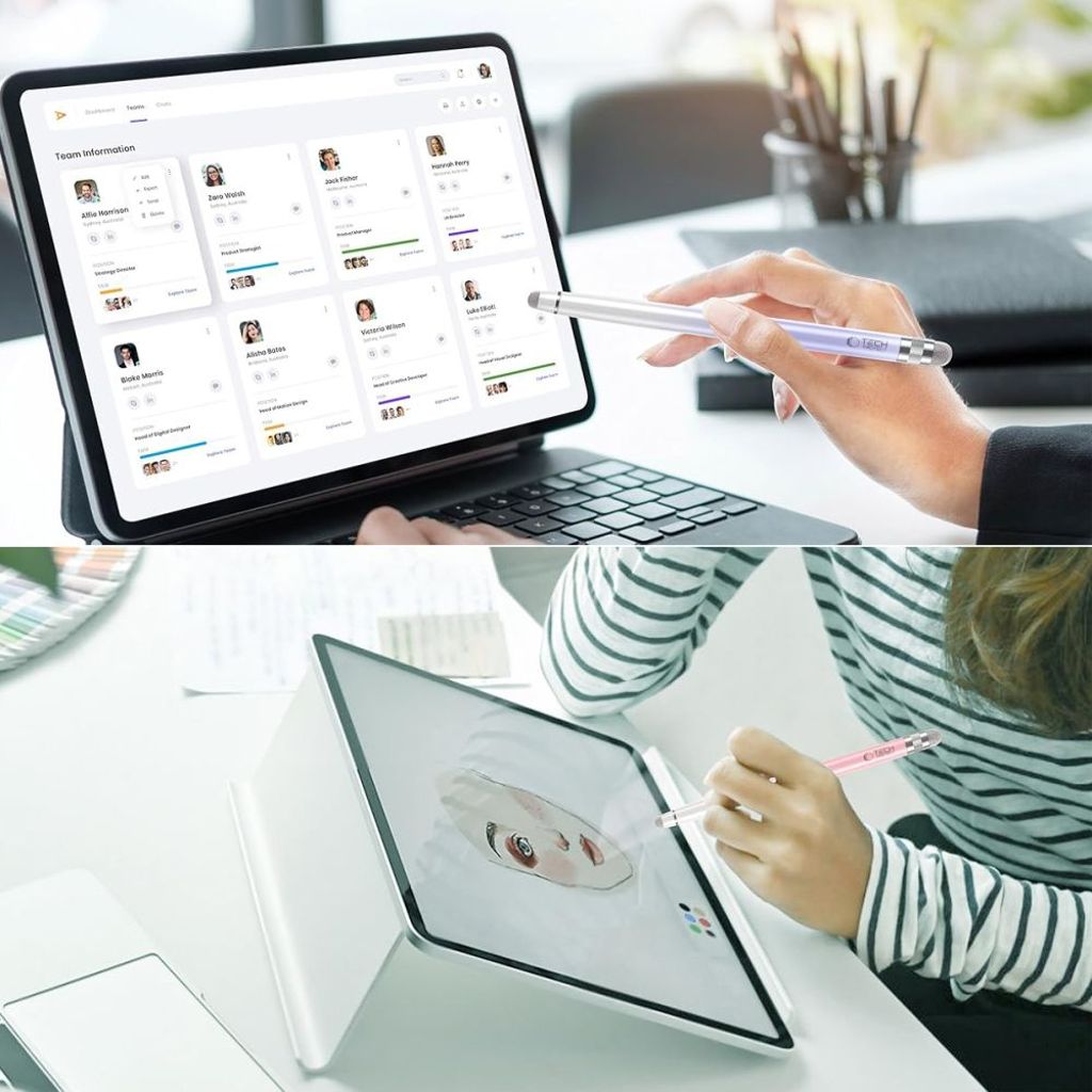 Tech-Protect USP100 Touch Stylus Pen Passiv, 4 spidser – sort