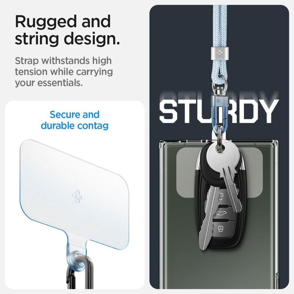 Spigen universal phone strap set crossbody and wrist – blue