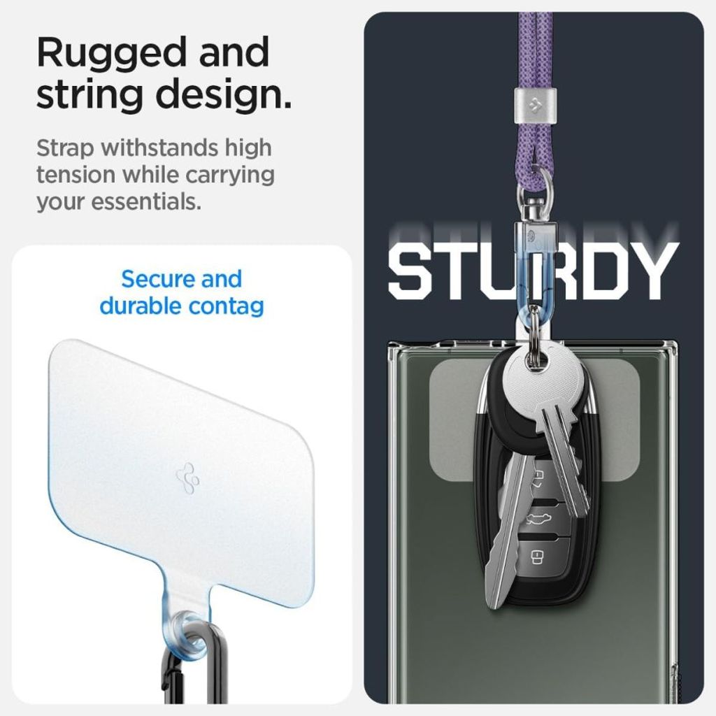 Spigen universal phone strap set crossbody and wrist – purple