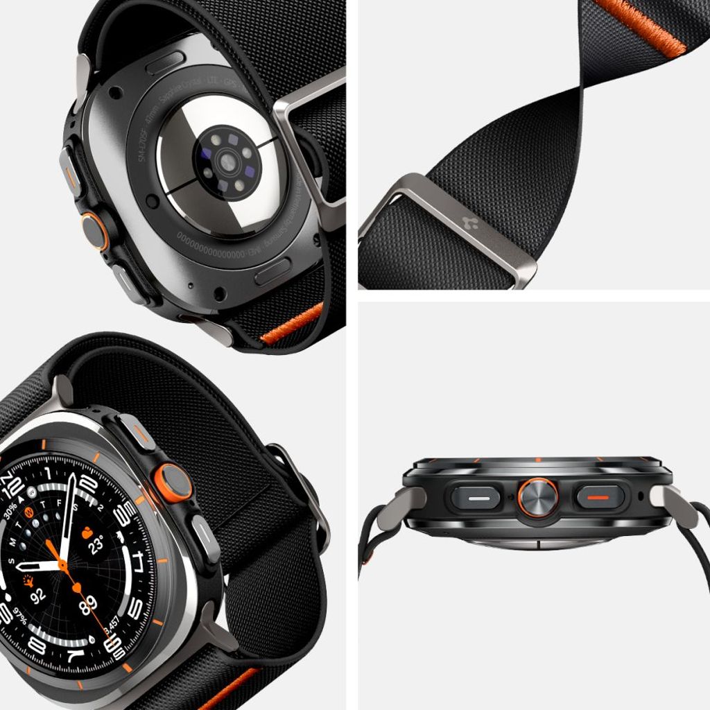 Spigen Fit Lite Klokkereim til Galaxy Watch Ultra 47mm - Svart