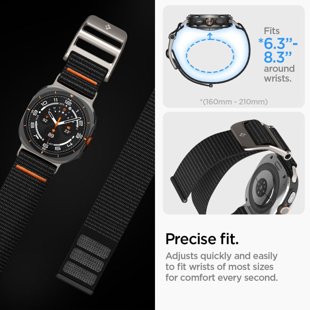 Spigen DuraPro Urrem til Samsung Galaxy Watch Ultra 47mm - Sort