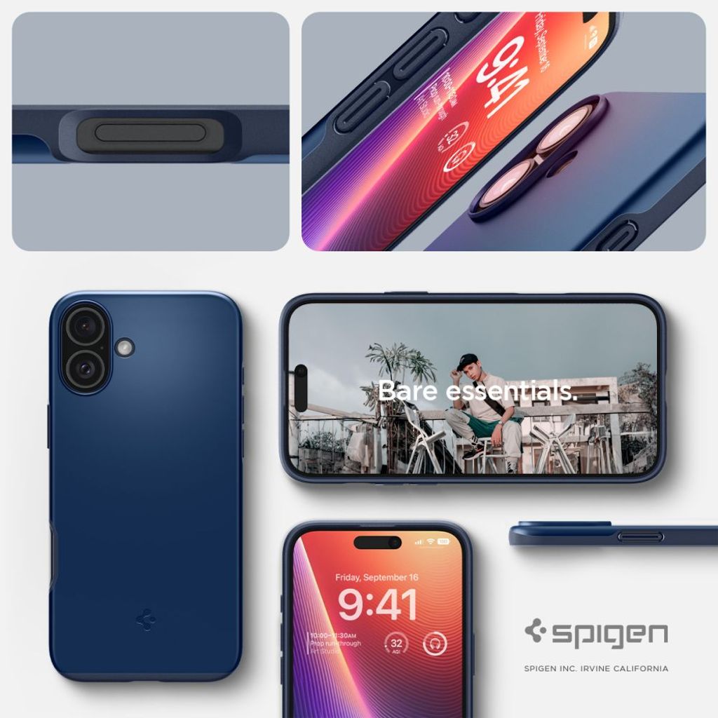 Spigen Thin Fit Magsafe Case for iPhone 16 - Blue